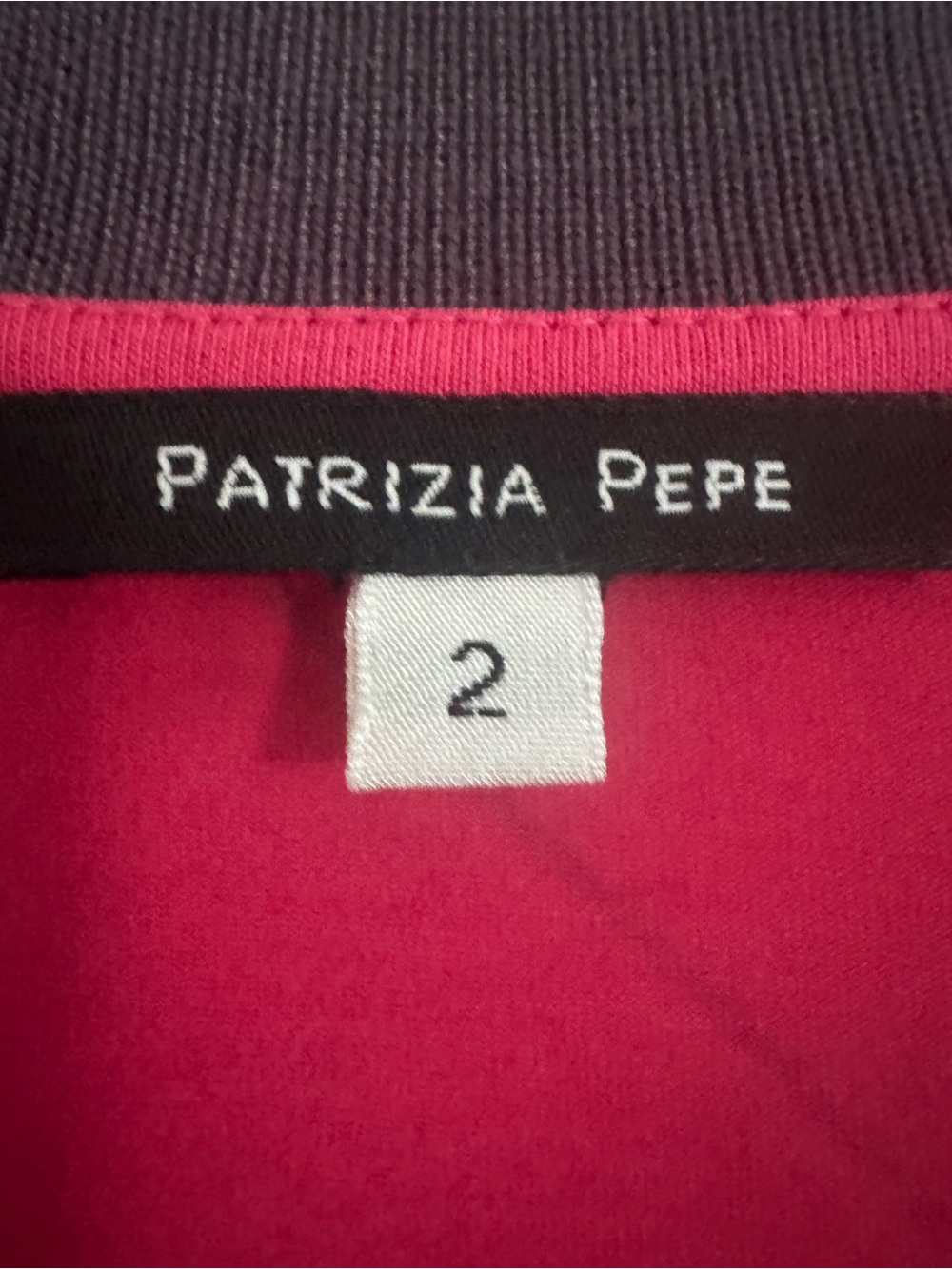 PATRICIA PEPE CHARM SCATTERED PINK ORANGE NAVY MIDI DRESS SZ 2 - Picture 9 of 10